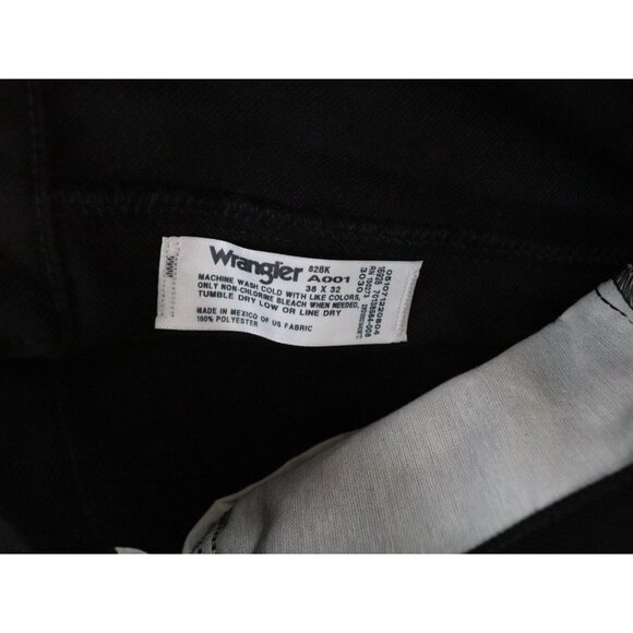 New Wrangler Jeans Mens 38x32 Black Wrancher Bootcut Stretch Wrinkle Free Pants - Picture 6 of 10